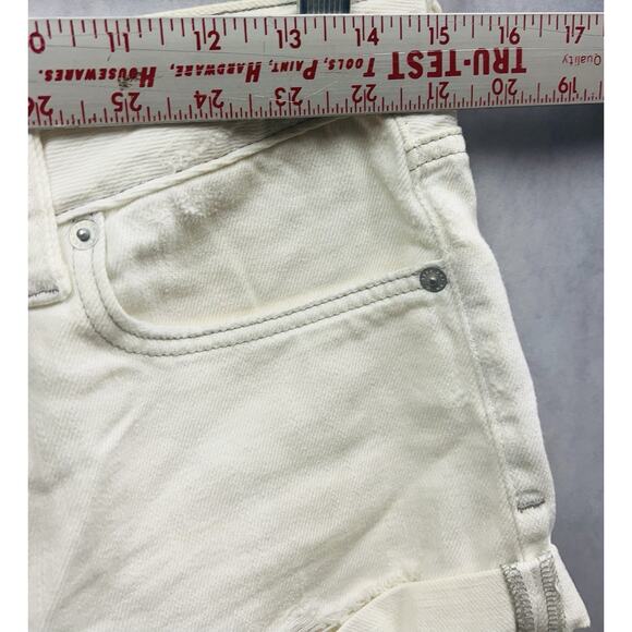Free P We The Free People Women Romeo Roll Cuff Button Fly Shorts Size 26 White - Picture 9 of 15